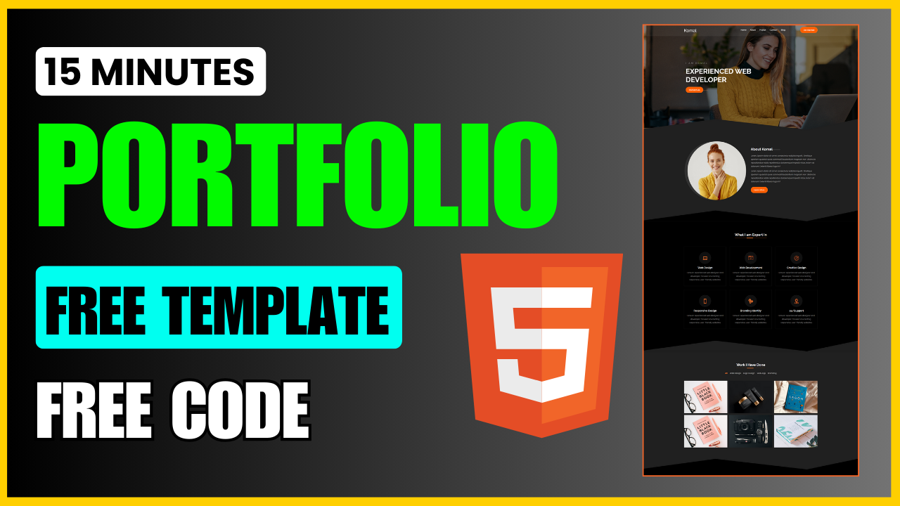 Create Responsive Portfolio Website with Free HTML5 & Bootstrap Template