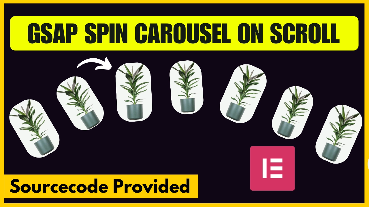 Spin Carousel on Scroll with GSAP ScrollTrigger in Elementor