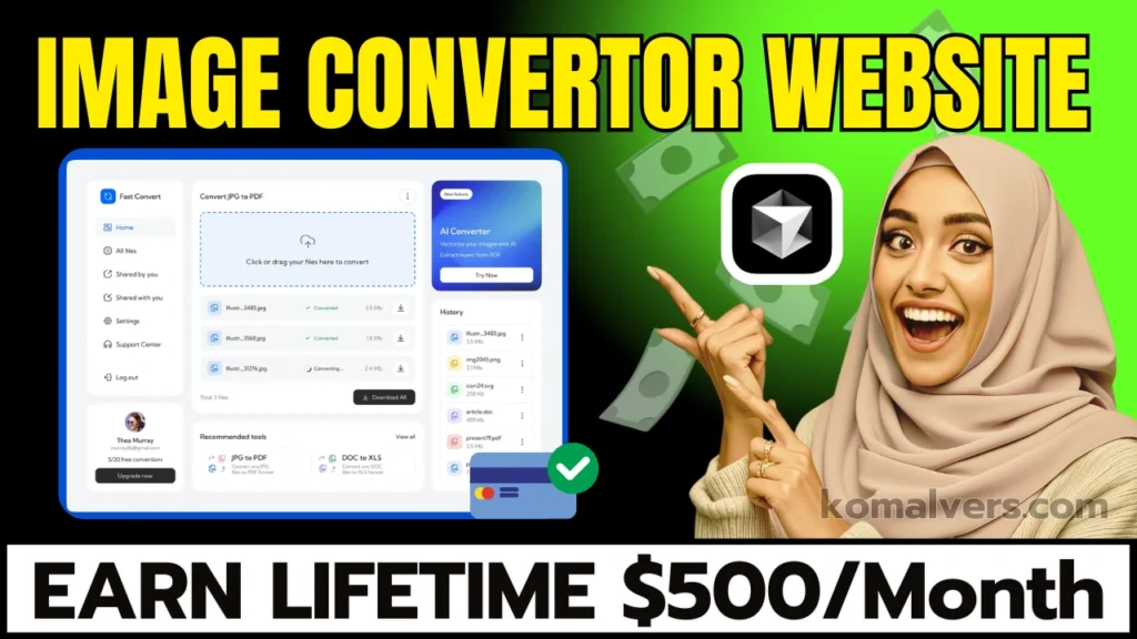 Create Image Converter Website with AI & Make $500/Month Online